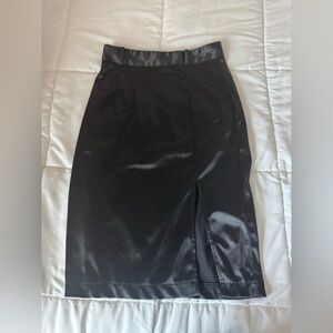 Sexy Black Silk Skirt!